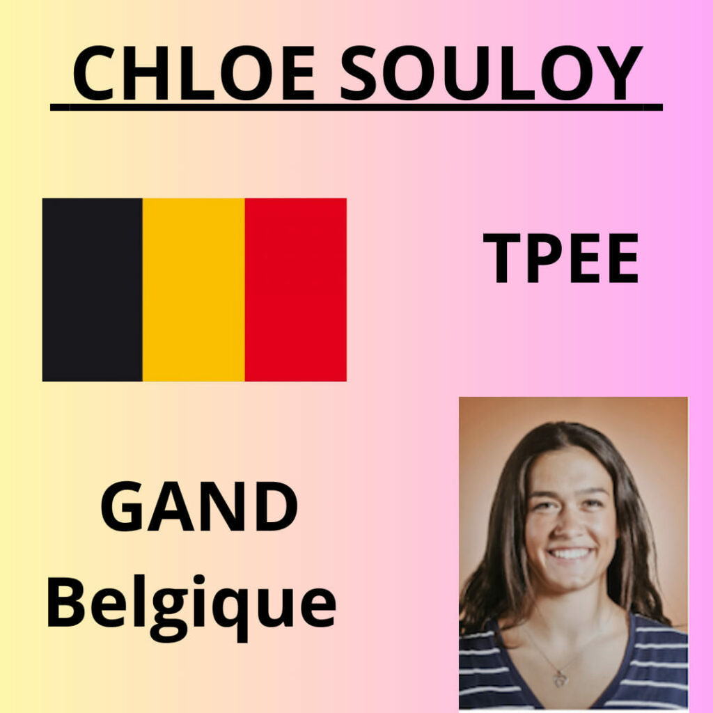 Chloé Souloy, TPEE, PFMP à Gand, Belgique