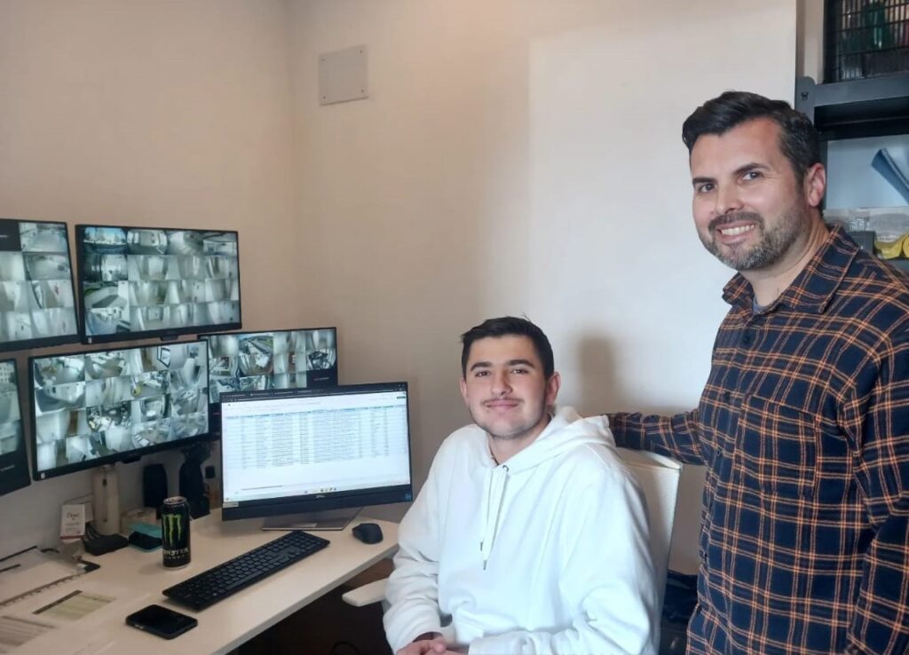 Nathan Bachelier, Terminale AGoRA, and his tutor - work experience placement in a student residence
