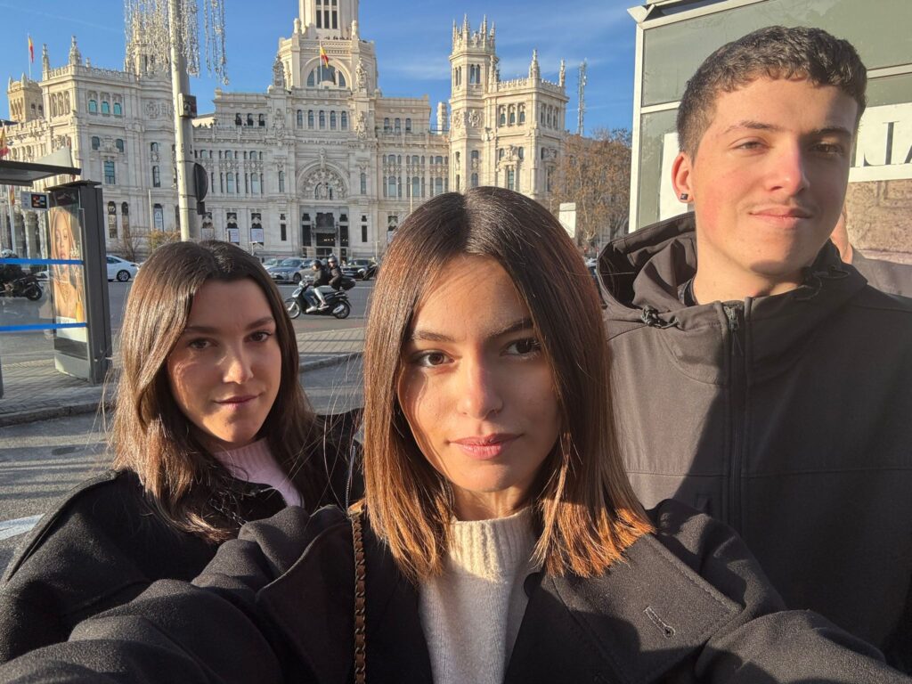 The three friends on a cultural tour to discover the capital