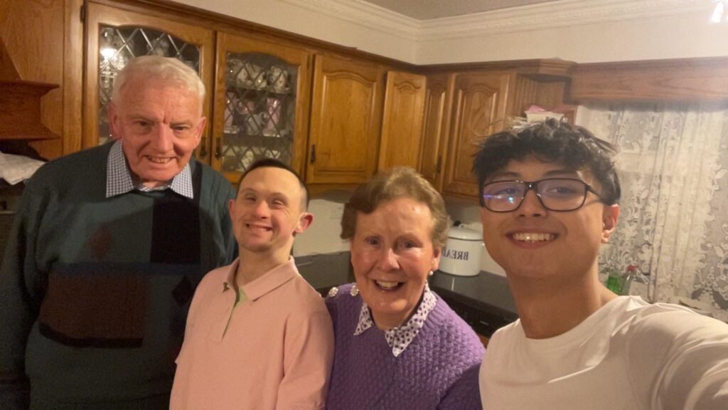 Enzo and his host family 